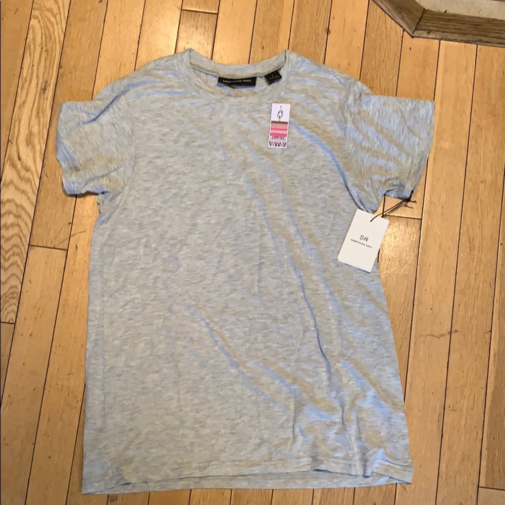 Something Navy Grey T-Shirt